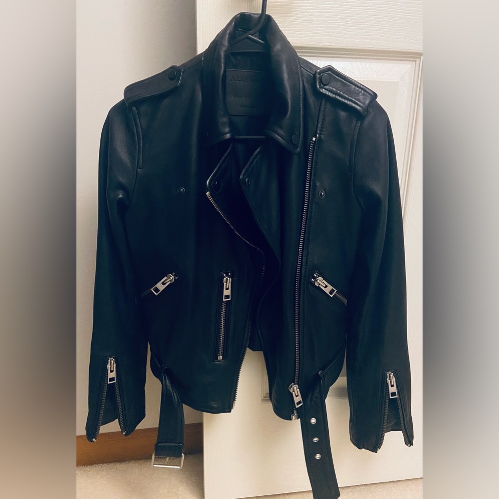 All Saints Black Leather Jacket